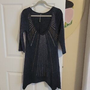 Awake Couture SzLG GOTH whimsygoth Dress/ tunic with Studded Design